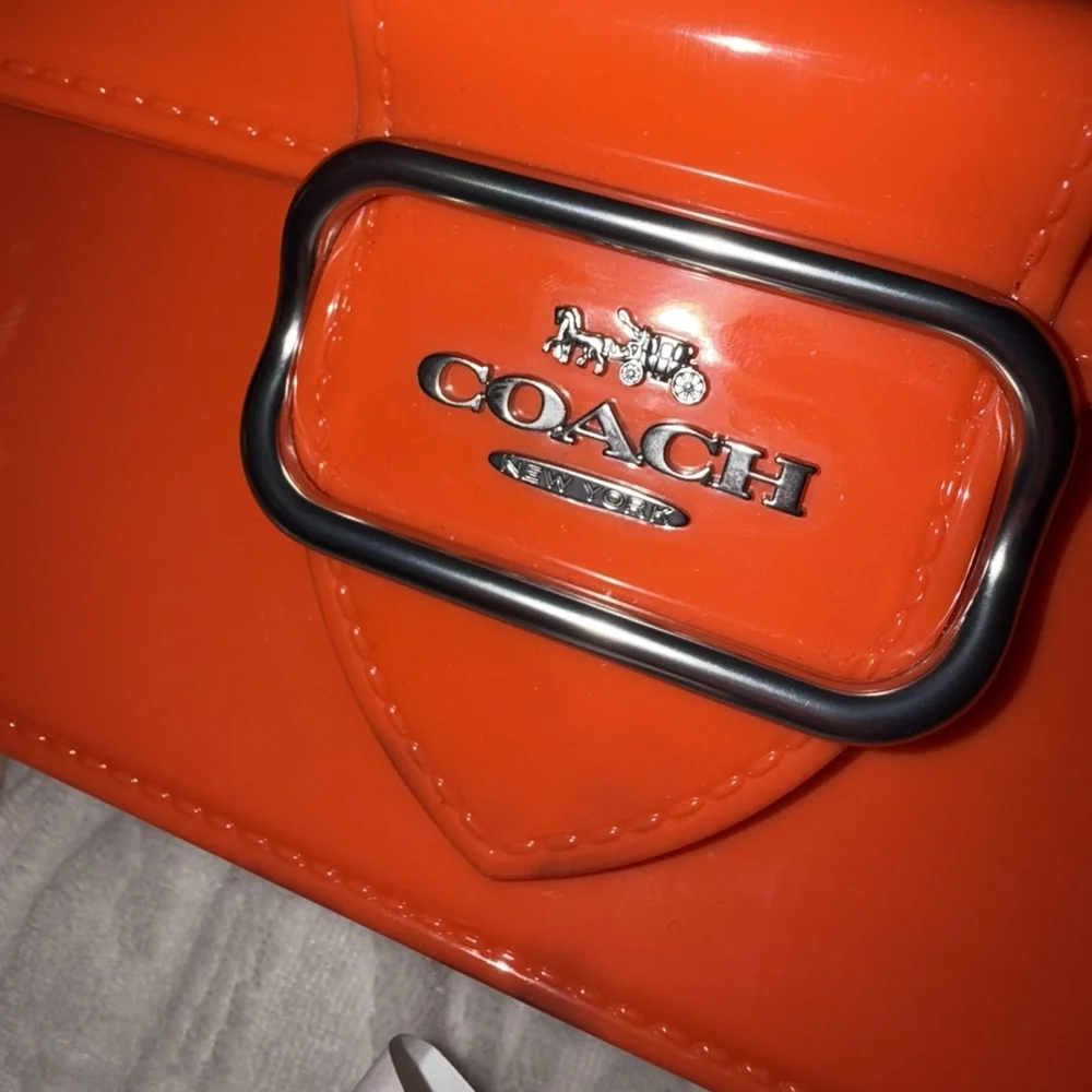 COACH Jelly Morgan Square Crossbody Bag (CR287/Miami Red/Brand New with Tags) - Picture 2 of 7
